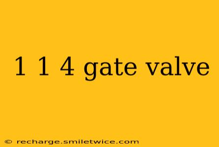 1 1 4 gate valve