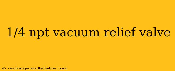 1/4 npt vacuum relief valve