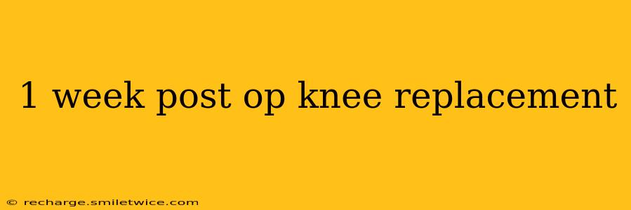 1 week post op knee replacement