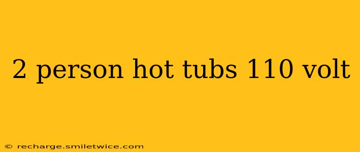 2 person hot tubs 110 volt
