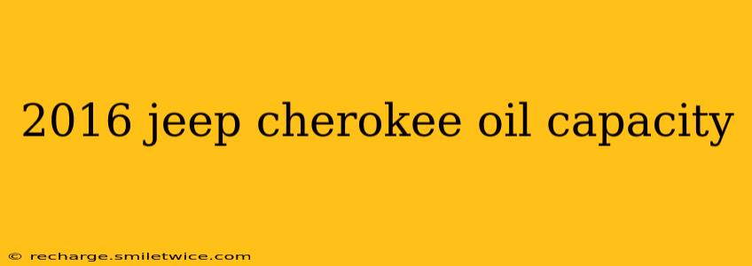2016 jeep cherokee oil capacity