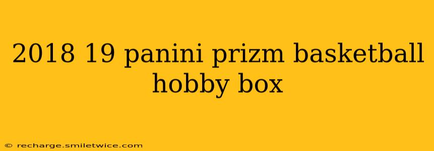 2018 19 panini prizm basketball hobby box