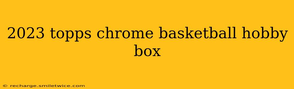 2023 topps chrome basketball hobby box