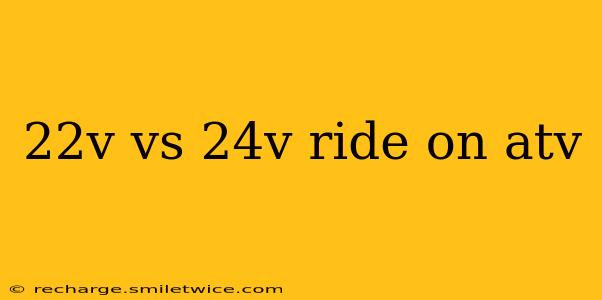 22v vs 24v ride on atv