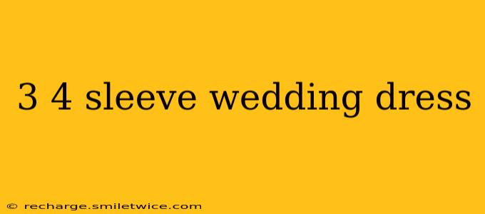 3 4 sleeve wedding dress
