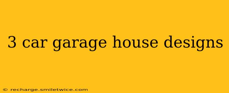 3 car garage house designs