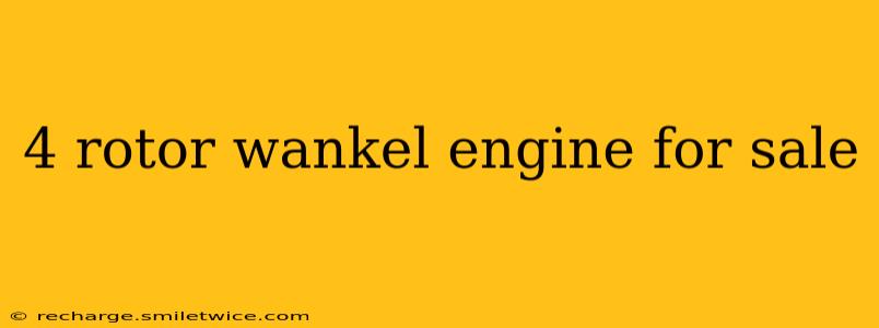 4 rotor wankel engine for sale