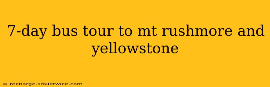 7-day bus tour to mt rushmore and yellowstone
