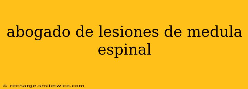 abogado de lesiones de medula espinal