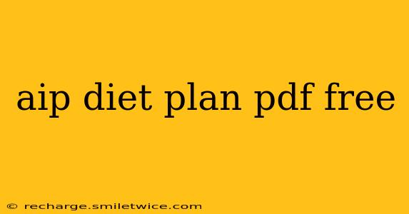aip diet plan pdf free