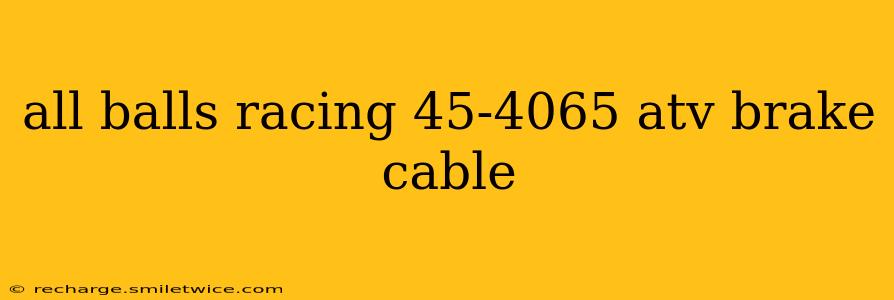 all balls racing 45-4065 atv brake cable