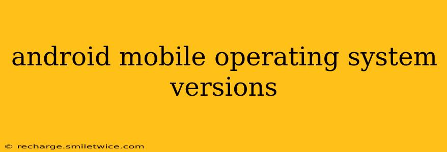 android mobile operating system versions