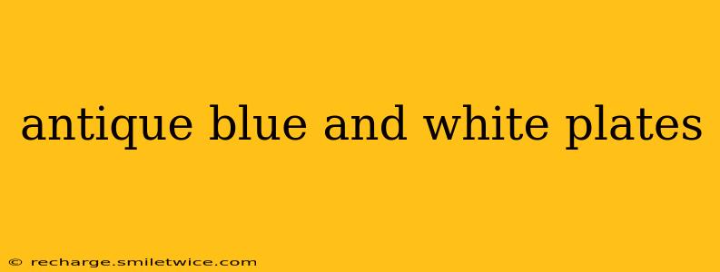 antique blue and white plates