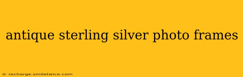 antique sterling silver photo frames