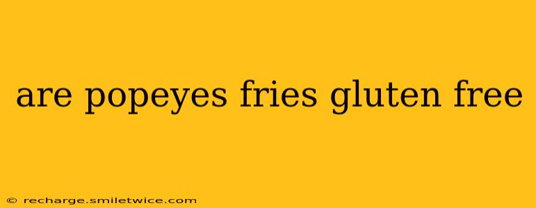 are popeyes fries gluten free