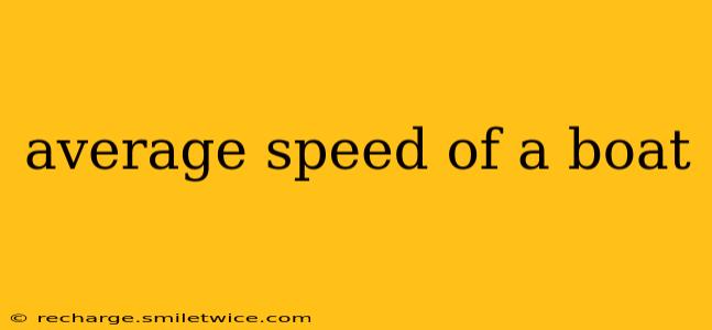 average speed of a boat