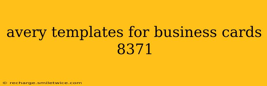 avery templates for business cards 8371