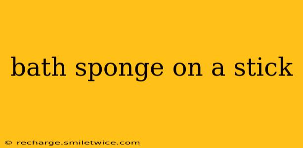 bath sponge on a stick