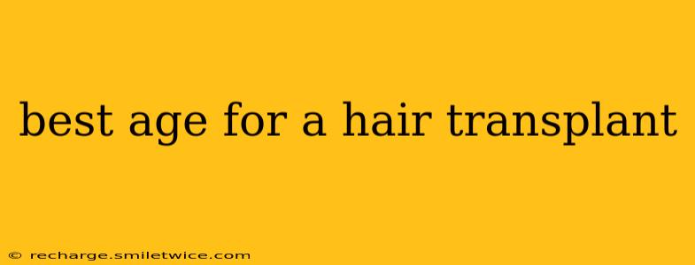 best age for a hair transplant