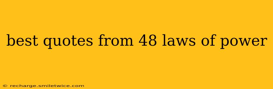 best quotes from 48 laws of power