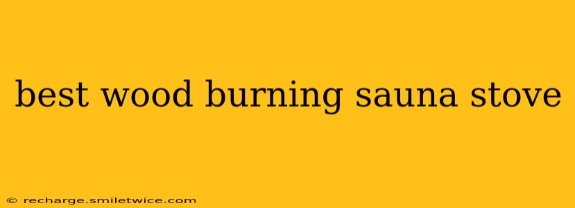 best wood burning sauna stove