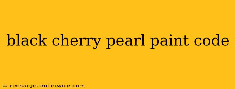 black cherry pearl paint code