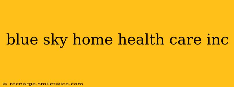 blue sky home health care inc