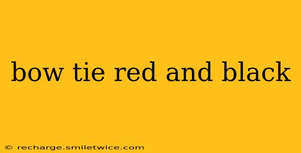 bow tie red and black