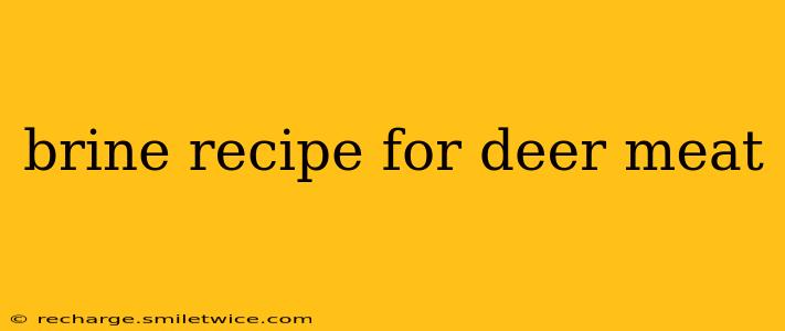 brine recipe for deer meat