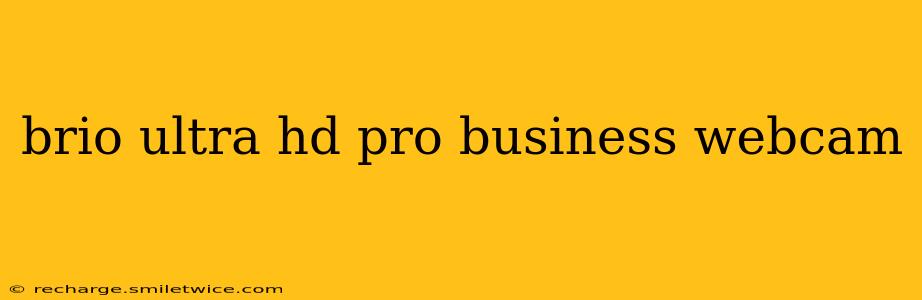 brio ultra hd pro business webcam