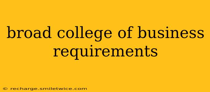 broad college of business requirements