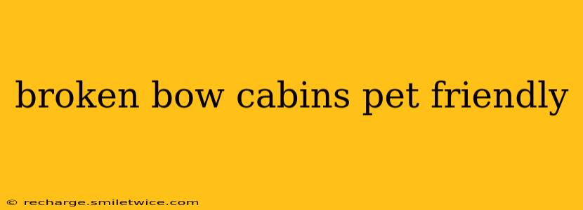 broken bow cabins pet friendly