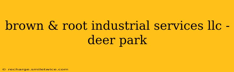brown & root industrial services llc - deer park