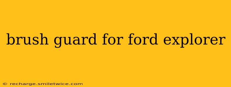 brush guard for ford explorer