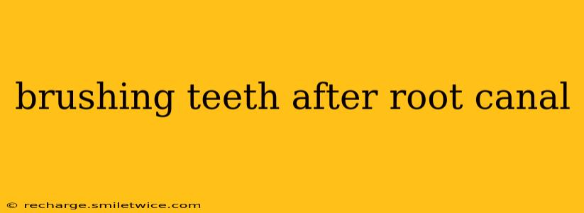 brushing teeth after root canal