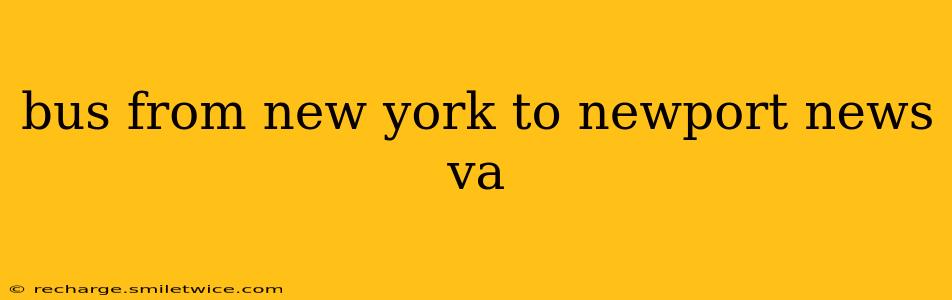 bus from new york to newport news va
