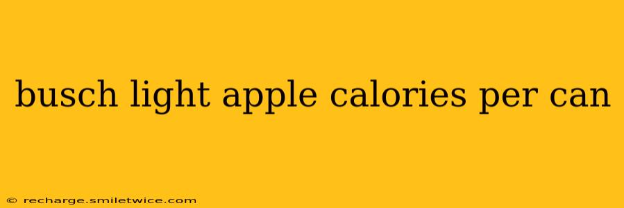 busch light apple calories per can