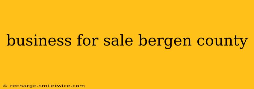 business for sale bergen county