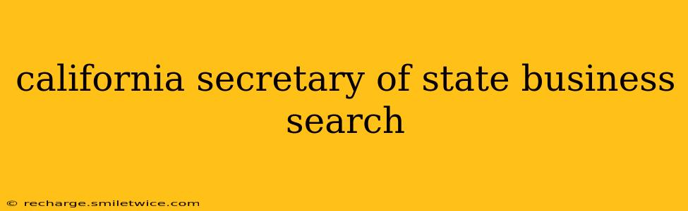 california secretary of state business search