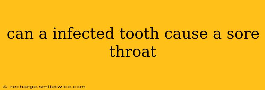 can a infected tooth cause a sore throat