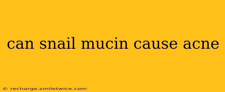 can snail mucin cause acne