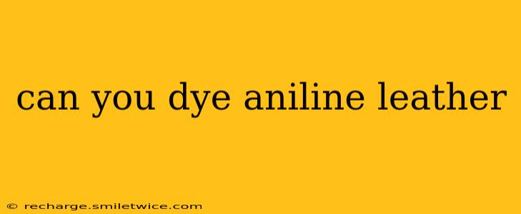 can you dye aniline leather