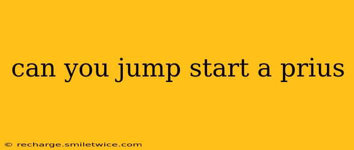 can you jump start a prius