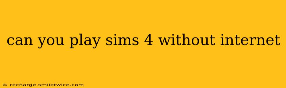 can you play sims 4 without internet