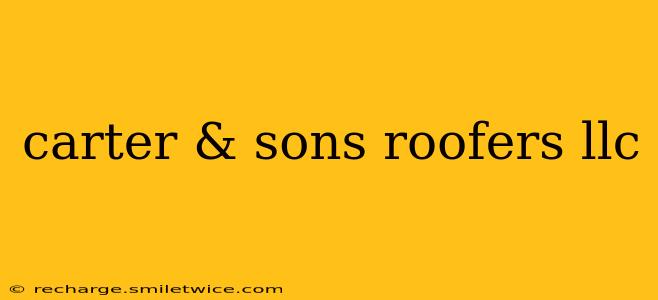 carter & sons roofers llc
