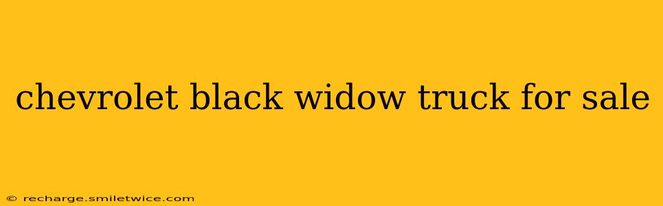 chevrolet black widow truck for sale
