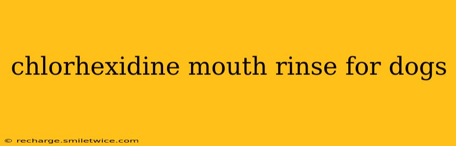 chlorhexidine mouth rinse for dogs