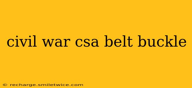 civil war csa belt buckle