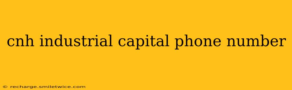 cnh industrial capital phone number
