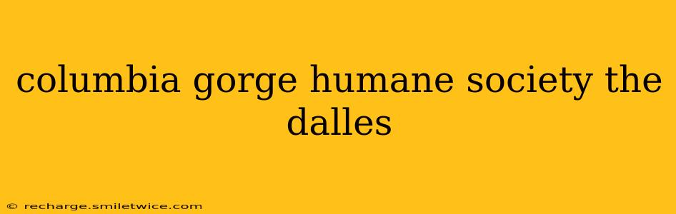 columbia gorge humane society the dalles